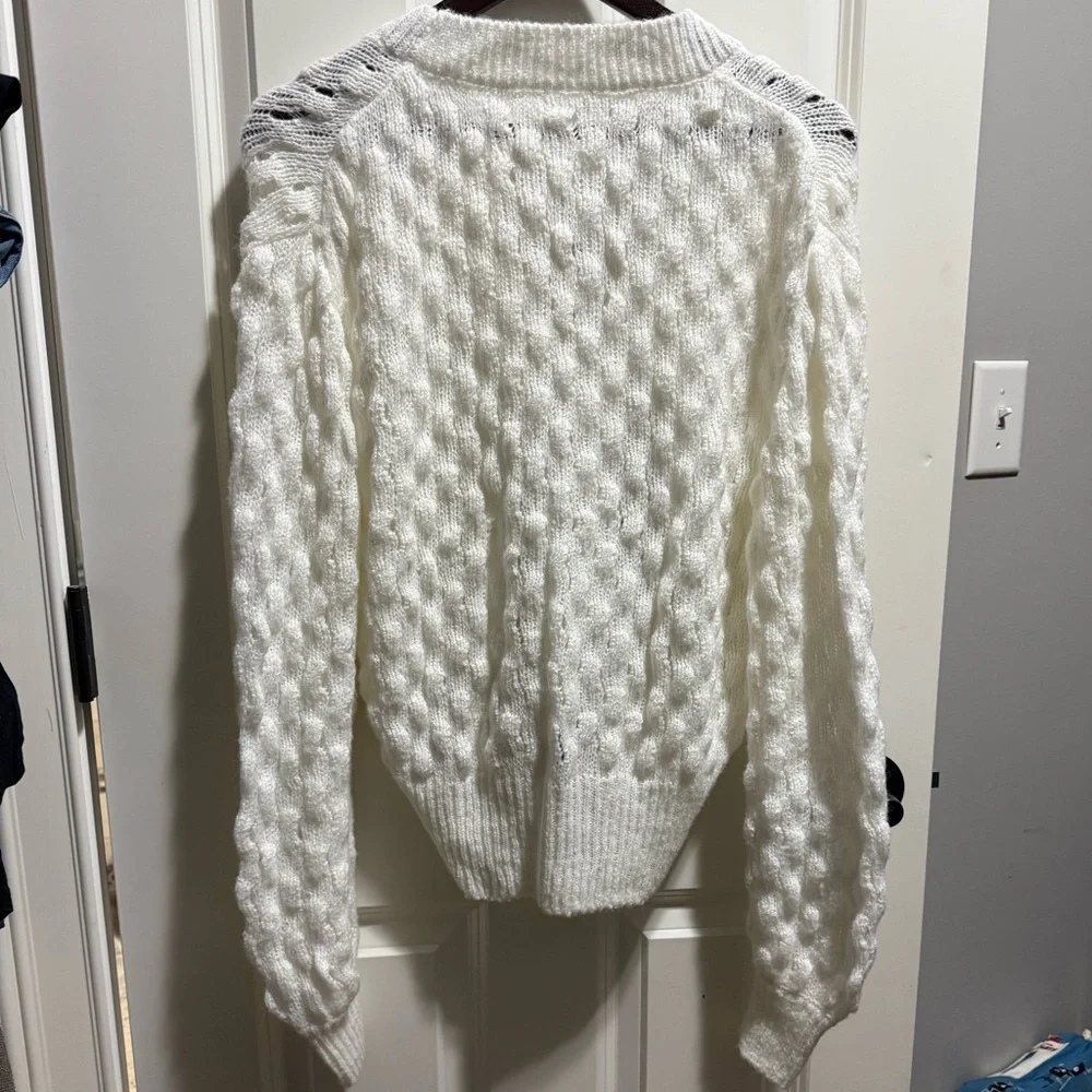 Cora Bow Cardigan Kimchi Blue by Urban Outfitters - Picture 12 of 14